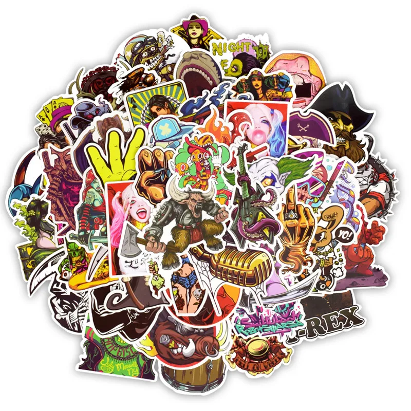 50 шт. виниловые наклейки для ноутбука чемодана холодильника|Наклейки творчества|