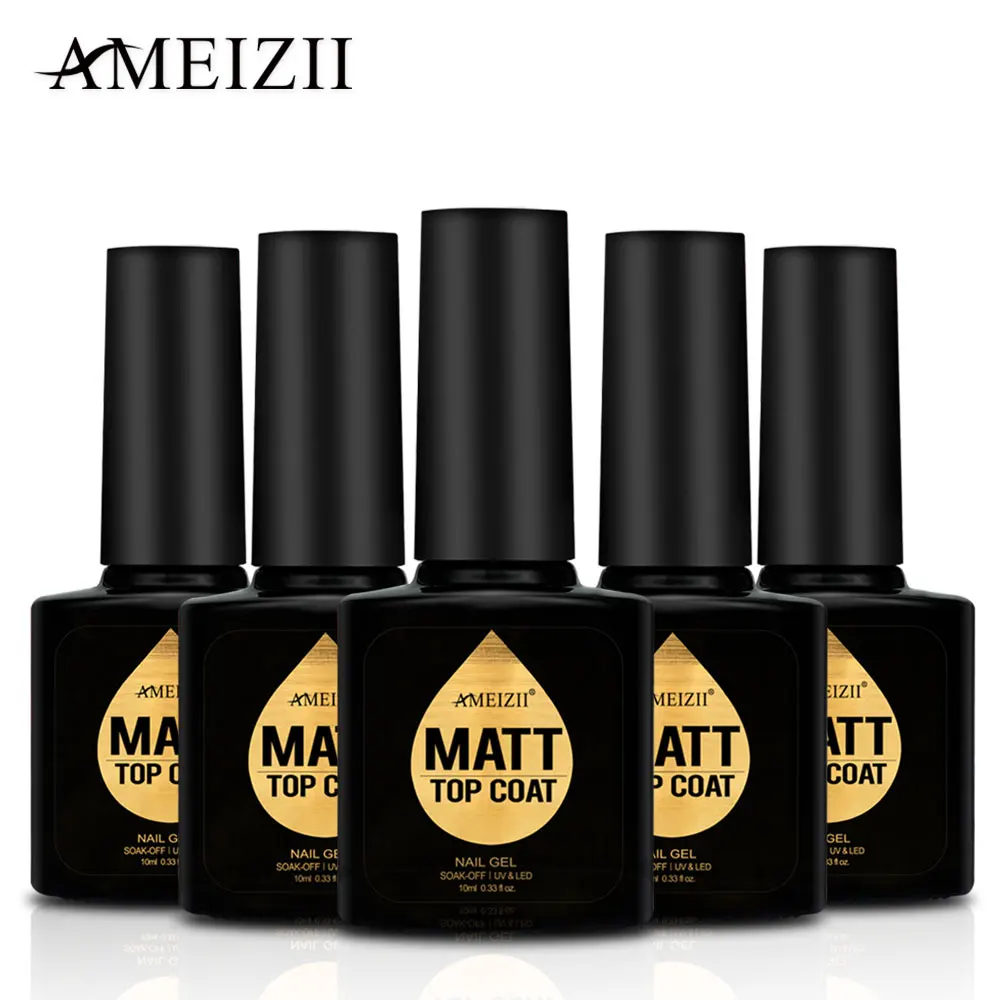 AMEIZII 10 мл матовый Гель лак для ногтей покрытие замачивания матовое верхнее УФ