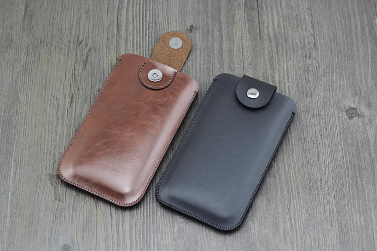 Hanging neck belt waistband phone Universal holster Straight leather case retro pouch for Iphone XS MAX XR | Мобильные телефоны и