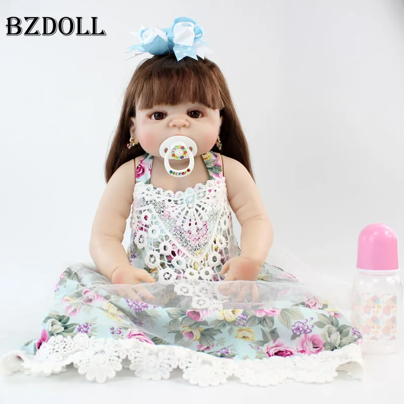 BZDOLL 22 дюйма разрешение Full силиконовые Новорожденные кукла принцесса для девочек