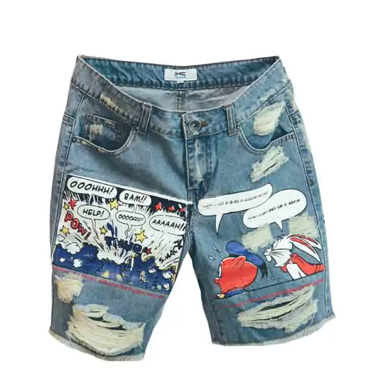 Новинка 2020 джинсовые шорты с дырками мужские брюки летние штаны японским
