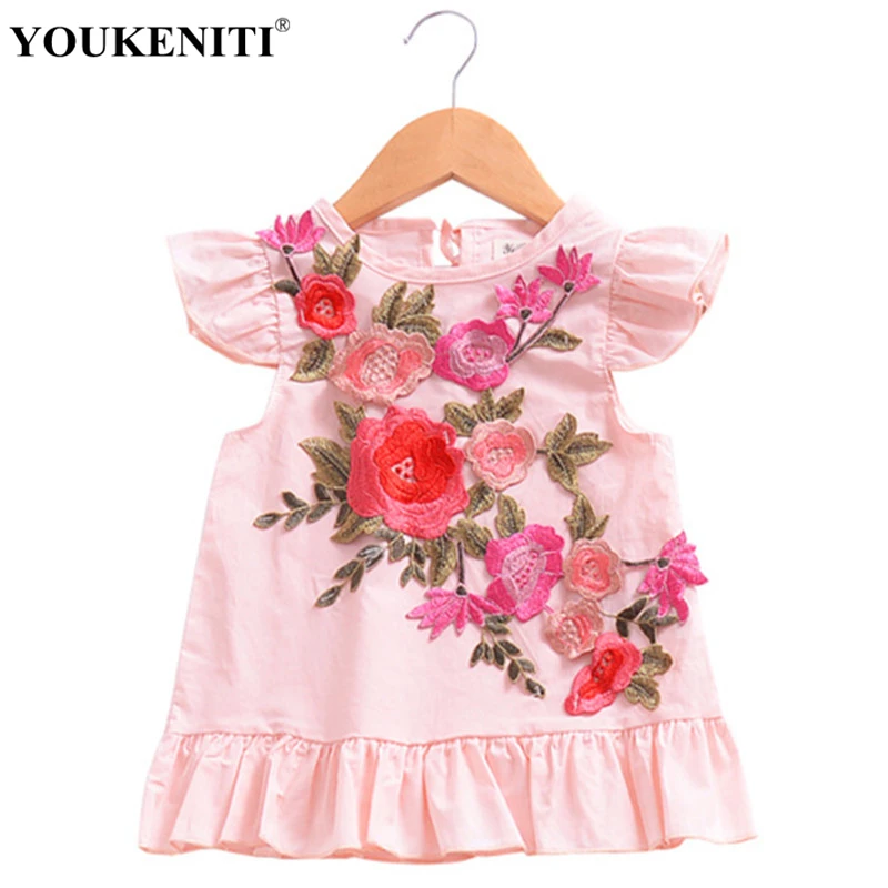 Детские Вечерние платье для девочки 2018 китайский Стиль вышивка Платья маленьких