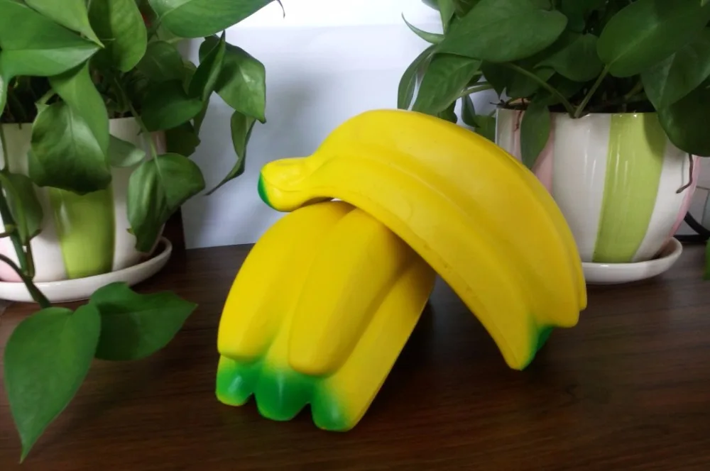 Новый продукт Банан Игрушка мягкими банан Jumbo сладкий Высокое качество PU желтый