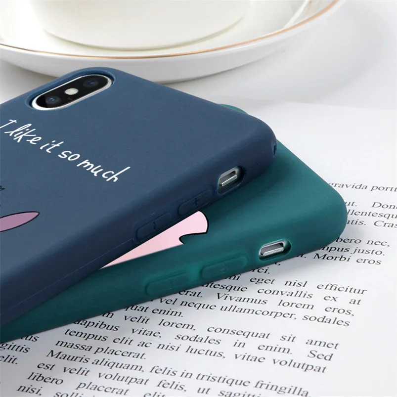 Мультяшный матовый чехол для телефона для iPhone 11 Pro XS Max XR X 10 8 7 6 6S Plus 7Plus роскошный мягкий ТПУ чехол для iPhone X чехол