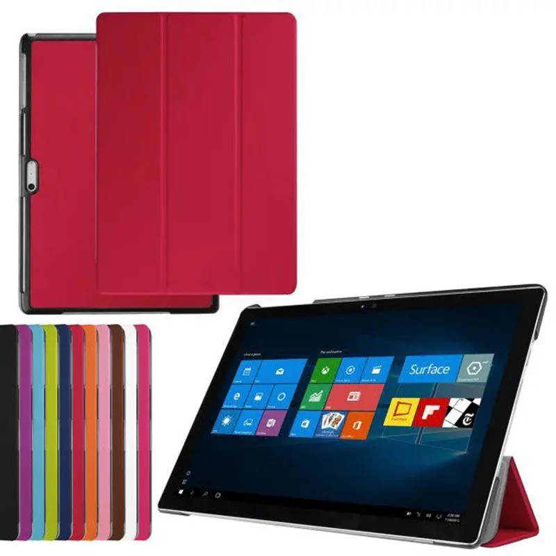Кожаный чехол для Microsoft Surface Pro 4 pro4 12 3 &quot2015 Планшет ультра тонкий + Защитная пленка