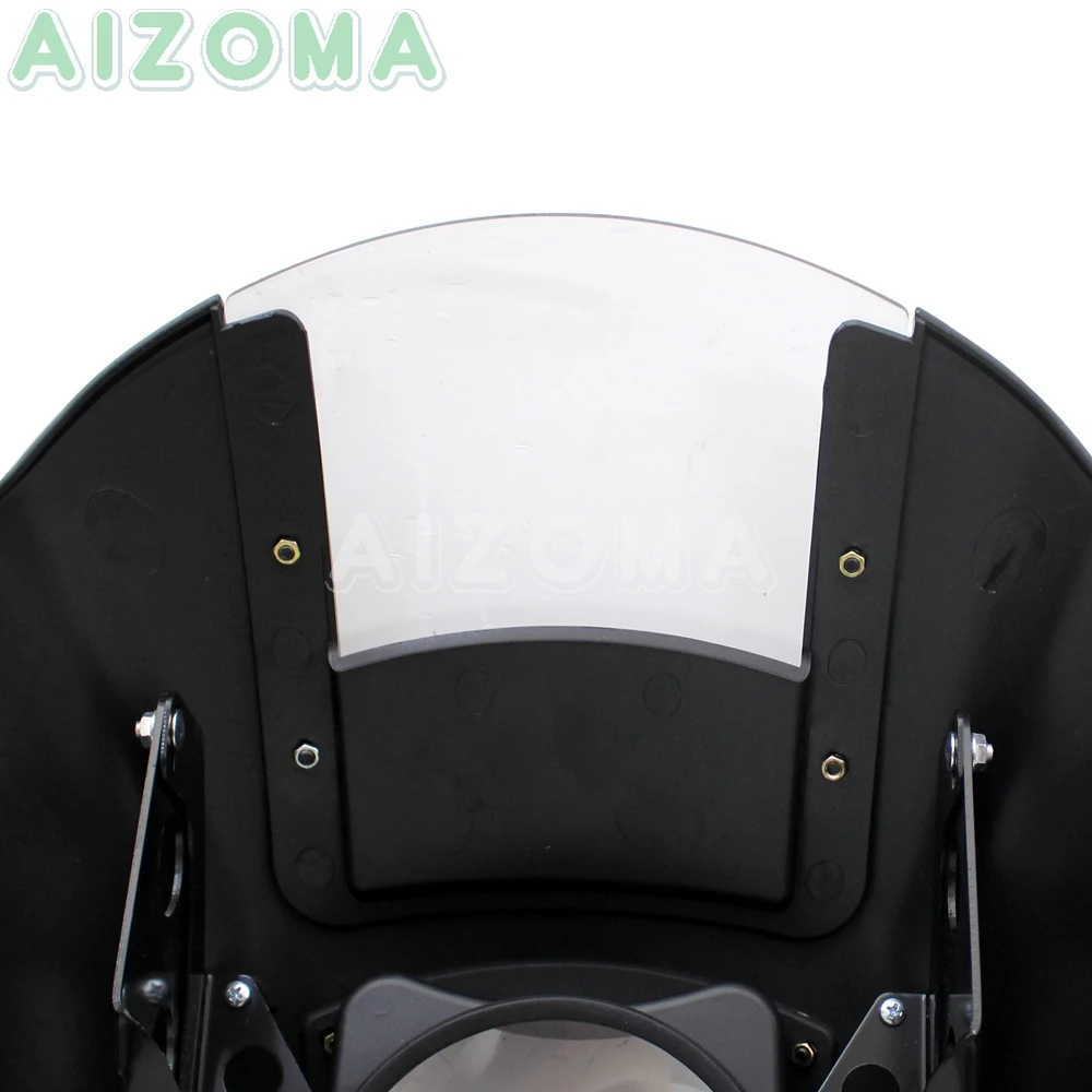 Прозрачный обтекатель фары мотоцикла четверть с монтажным кронштейном для Harley