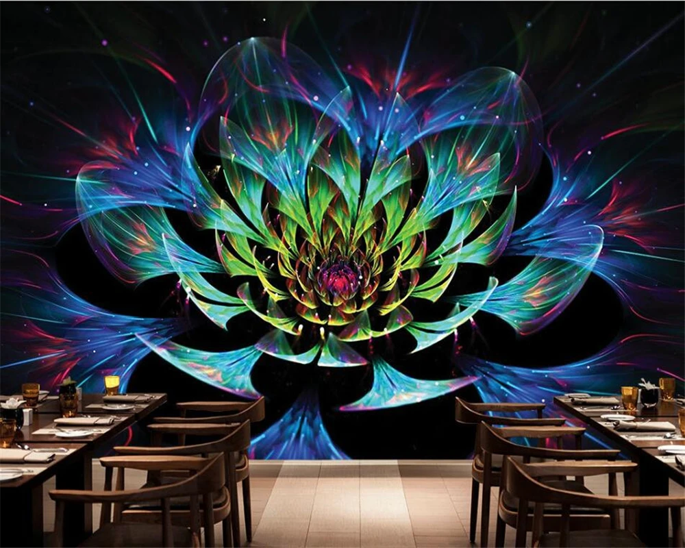 3D-обои Beibehang на заказ Декор для дома фрески великолепные красочные цветы фоновые