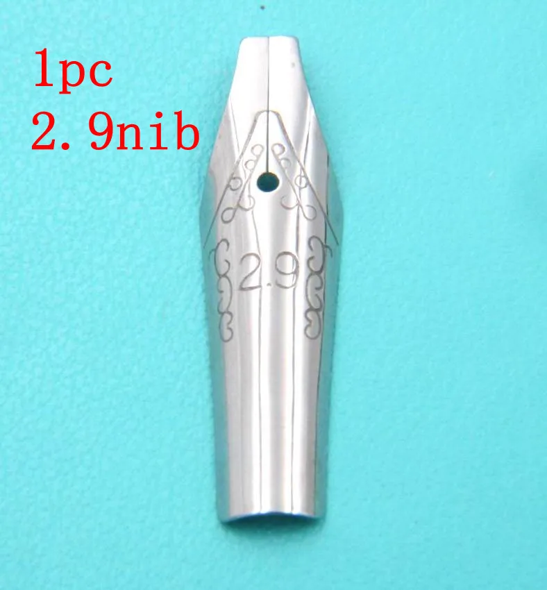 1pc 2.9 nib Жирный Утконос Готический параллельный художественный цветок боди арт плоский наконечник винил арабский матовый черный Студенческая авторучка - Цвет: 1pc 2.9 nib