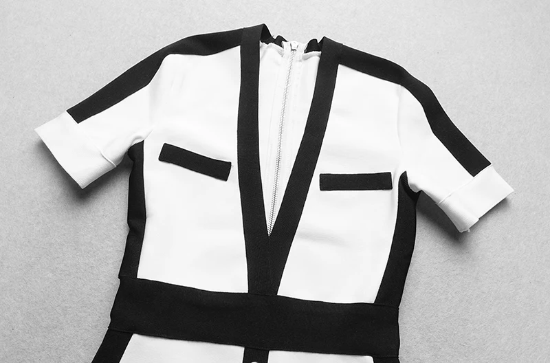 Осеннее модное Бандажное платье для женщин Vestidos, сексуальное белое вечернее платье с коротким рукавом для знаменитостей, Клубные платья