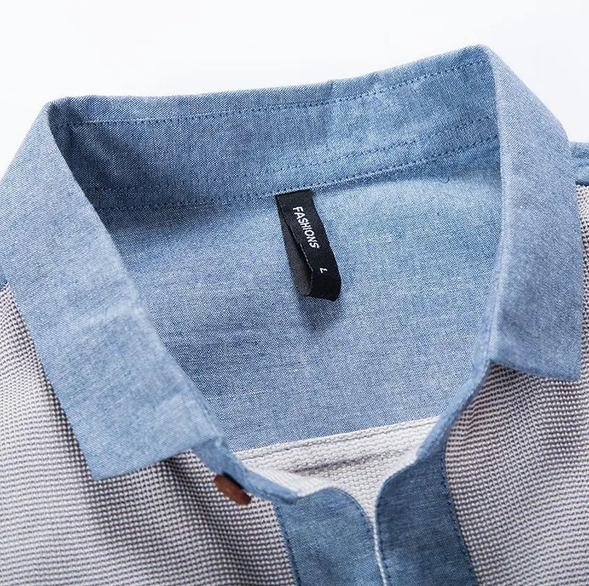 

Pop Fashion Men Shirt Stitching Blouse Slim M-4XL