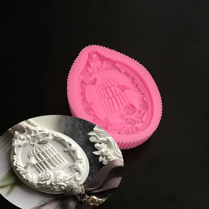 

New European Style Birdcage Silicone Mould Cake Decorating Fudge Cake 3D Mould Kitchen Baking Tools Food Grade Silicone