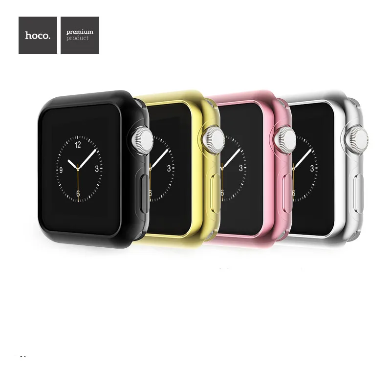 HOCO Мягкий силиконовый чехол с золотым покрытием для Apple Watch Series 2, чехол для iWatch Series 3, защитный чехол из ТПУ, 42 мм, 38 мм