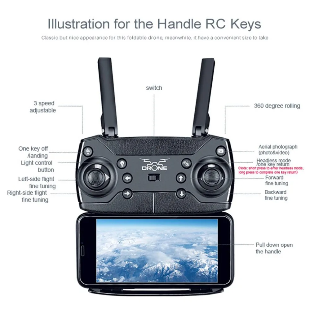 Мини складной Радиоуправляемый Дрон вертолет Квадрокоптер самолет
