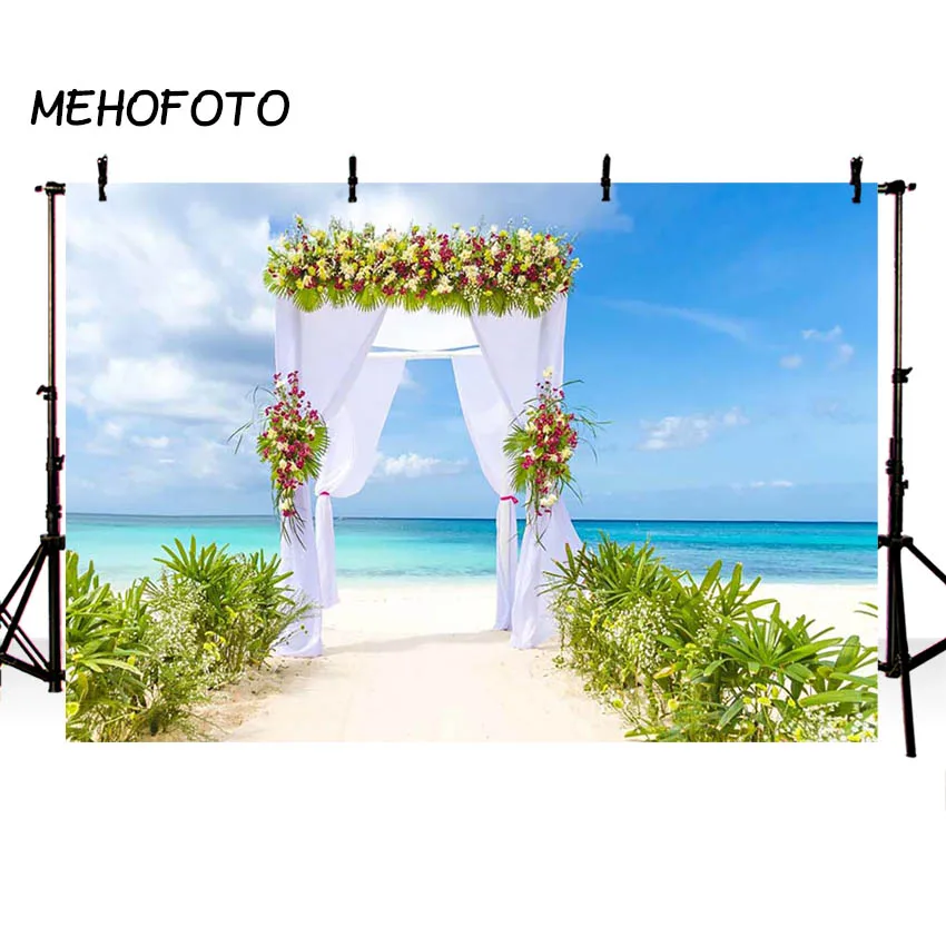 

MEHOFOTO Photography Backdrop Natural Scenery Background Beach Landscape Wedding Photo Backdrops for Photobooth Studio