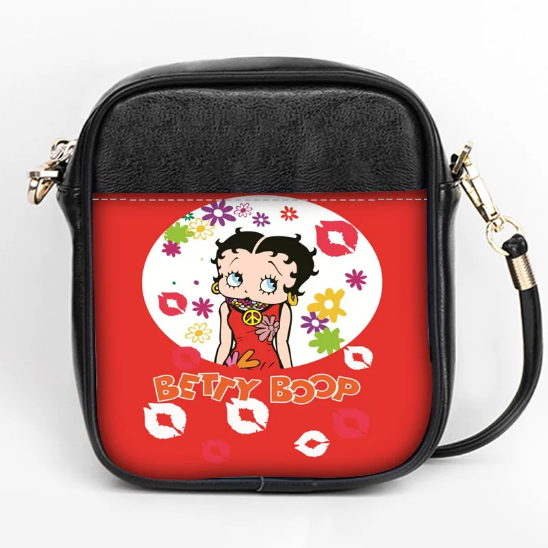 Новая Мода Betty Boop Слинг Сумка на заказ для женщин Слинг сумки на ремне кожа мини девушки Tote вечерние сумки DIY Слинг Сумка