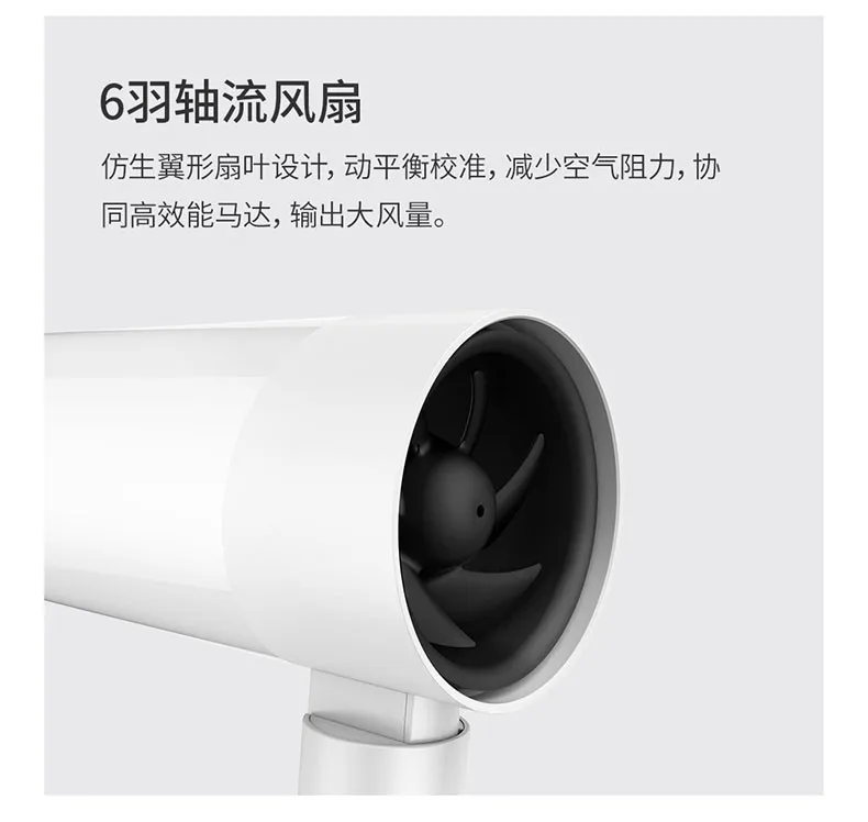 Xiaomi Mijia Zhibai HL2 бытовой мощный портативный отрицательный ионизирующий Фен