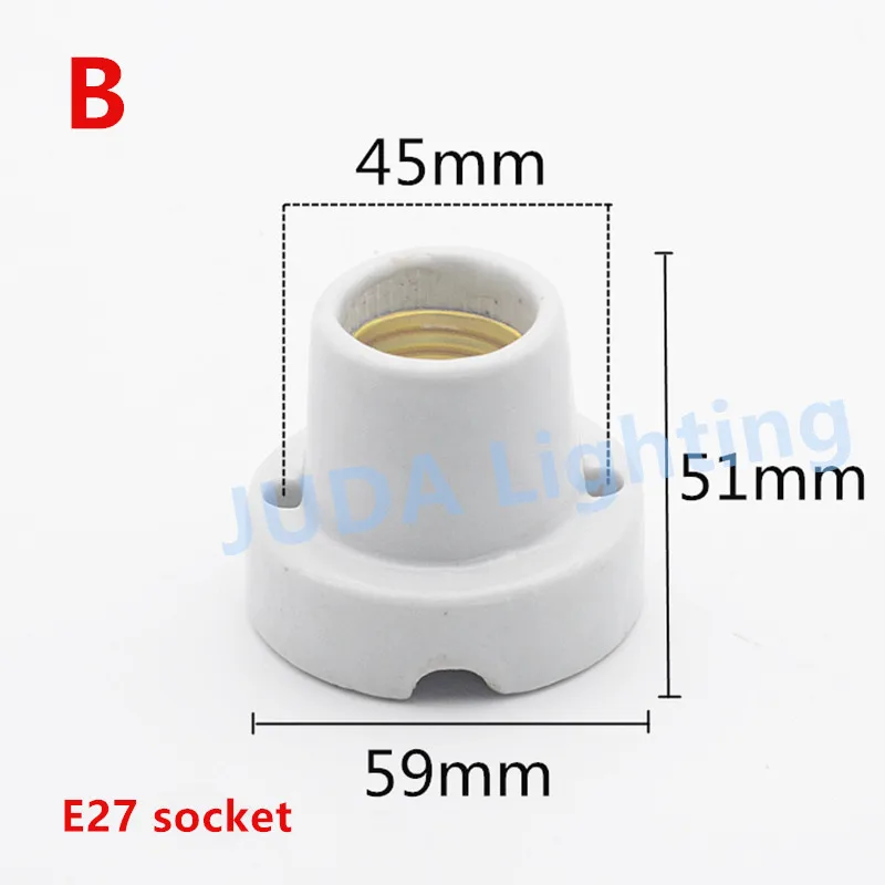 Водонепроницаемый керамический патрон для лампы E27 с защитой от взрывов