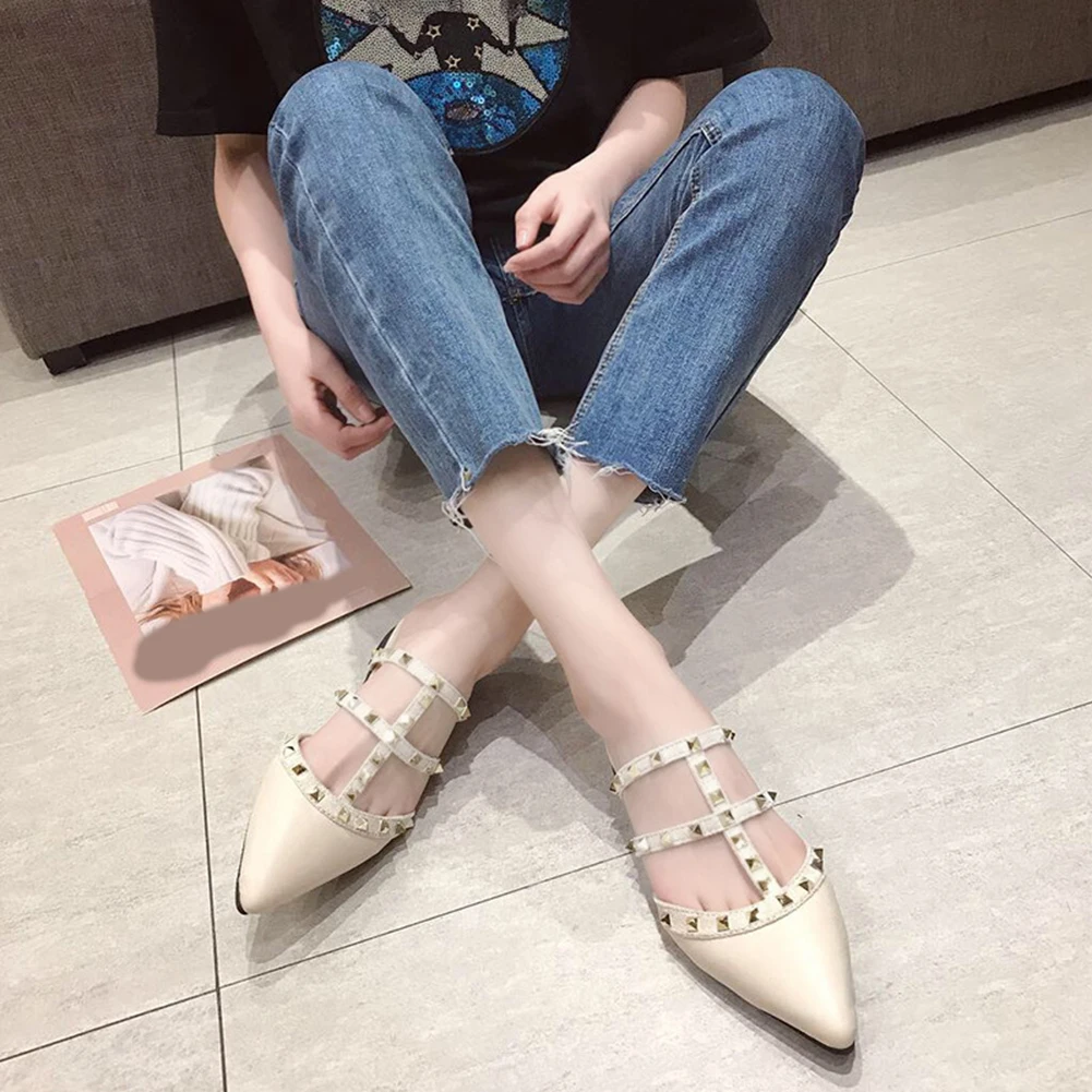 Женские тапочки на плоской подошве слипоны фирменные дизайнерские шлепанцы с Т