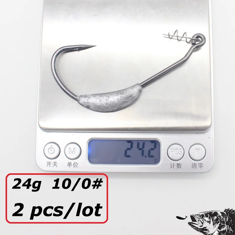 24 g Worm УТЯЖЕЛЕННЫЕ крючки для Червяков для большого весла мягкие рыболовные крючки для приманки 24g 10/0 и 26g 12/0 Weedless крючок под червя Сильный Большой крючок под червя - Цвет: 24 g Worm