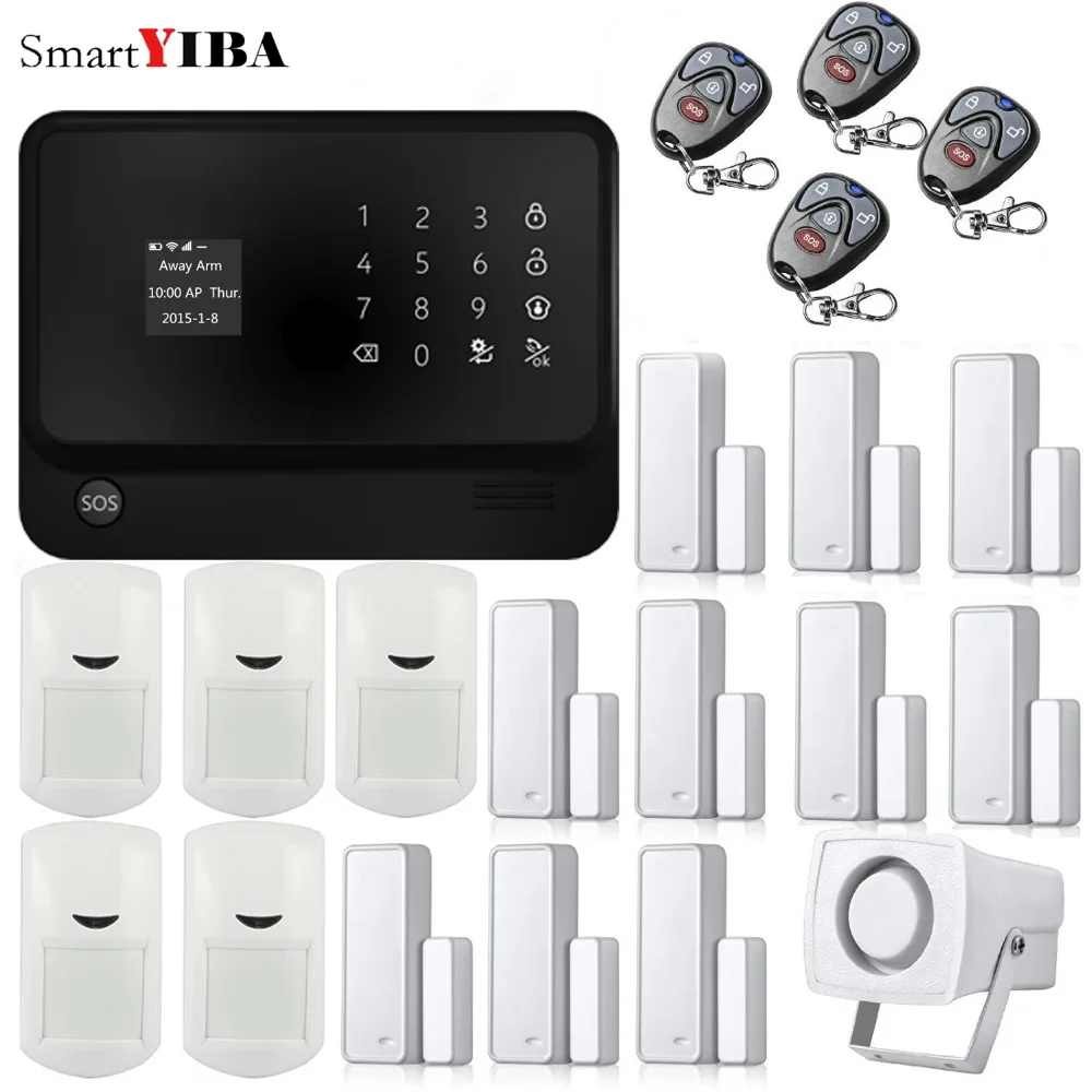 SmartYIBA Аварийная сигнализация WiFi GSM SMS оповещение о пожаре IP HD камера беспроводная