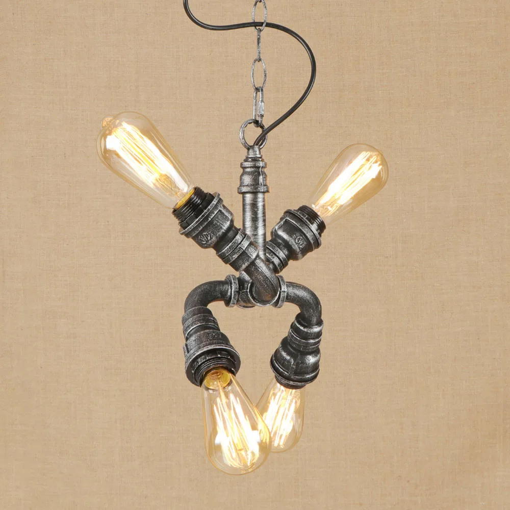 Винтажный iorn американский кантри черный внутренний подвесной светильник