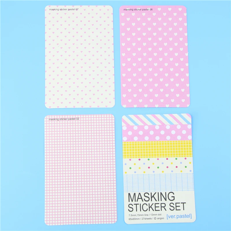 Базовая Пастельная клейкая лента для скрапбукинга 27 шт./лот Набор стикеров