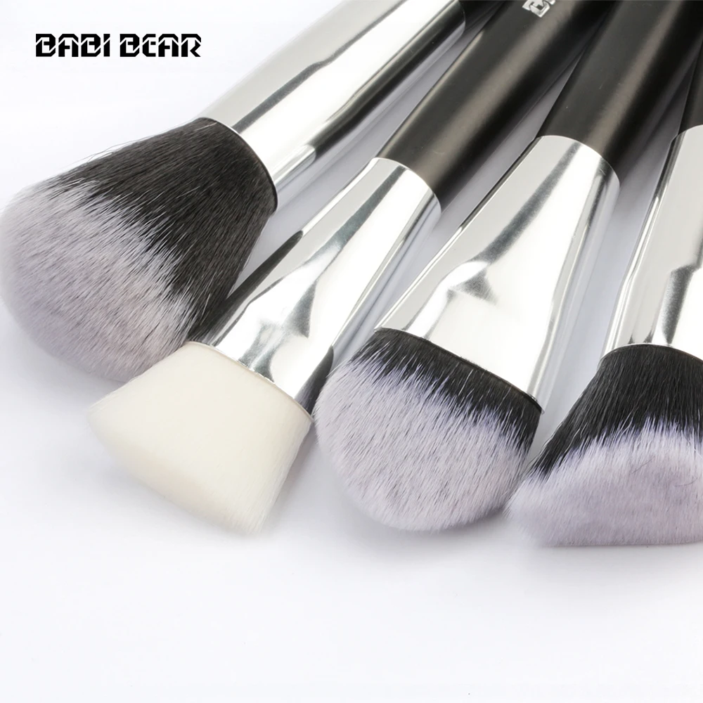 BABI BEAR 15 шт. черные кисти ля макияжа Набор для основы пудры румян хайлайтер тени