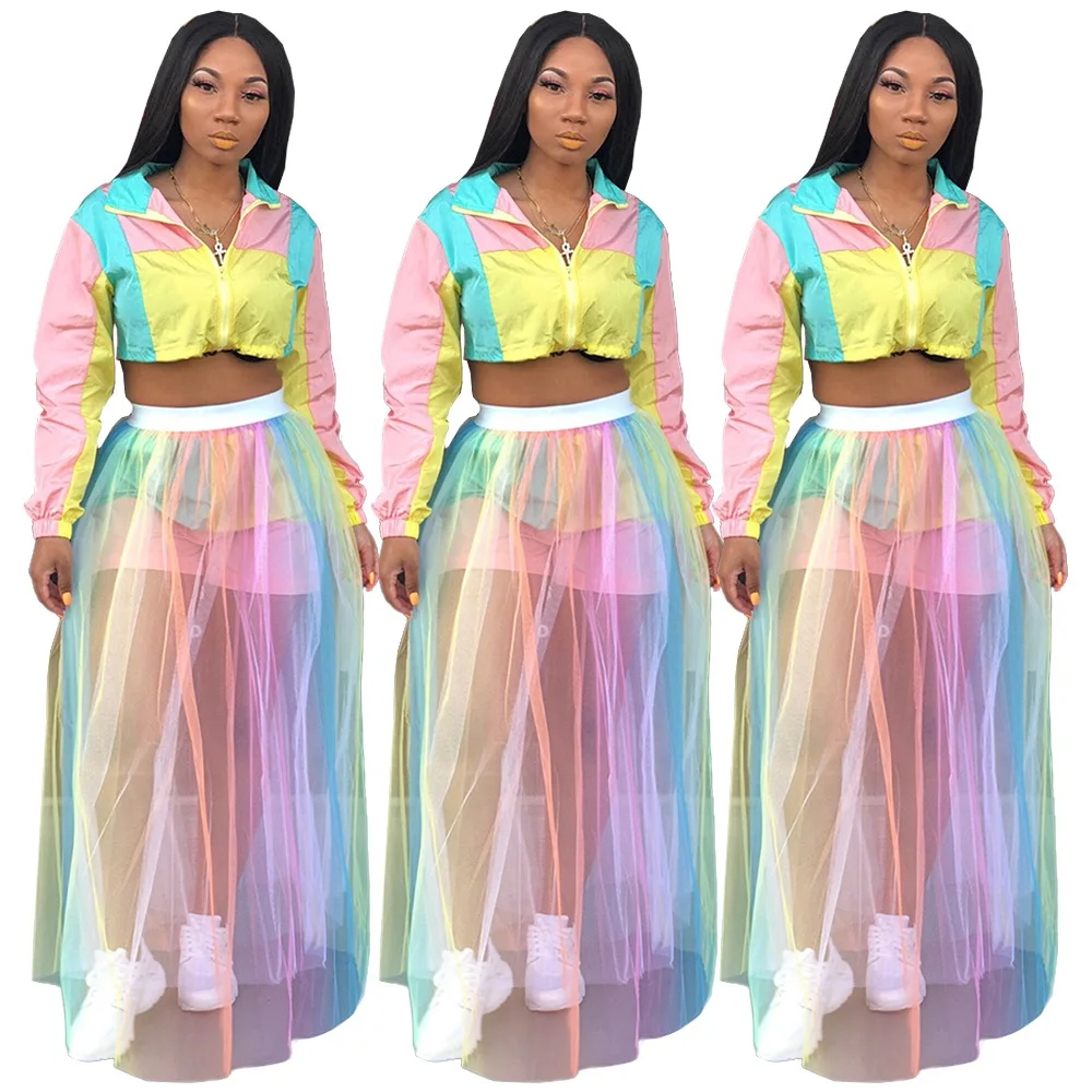 Joiekuno Print Women Casual See Through Mesh Skirts bodycon 2019 Summer Ladies Sexy Modis Party Women's Buttoms GL6120 | Женская