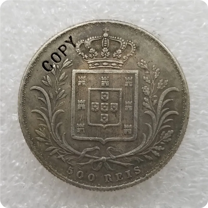 1863 1872 1876 Португалия 500 монеты копия памятных монет-копия монет мебель | Дом и сад