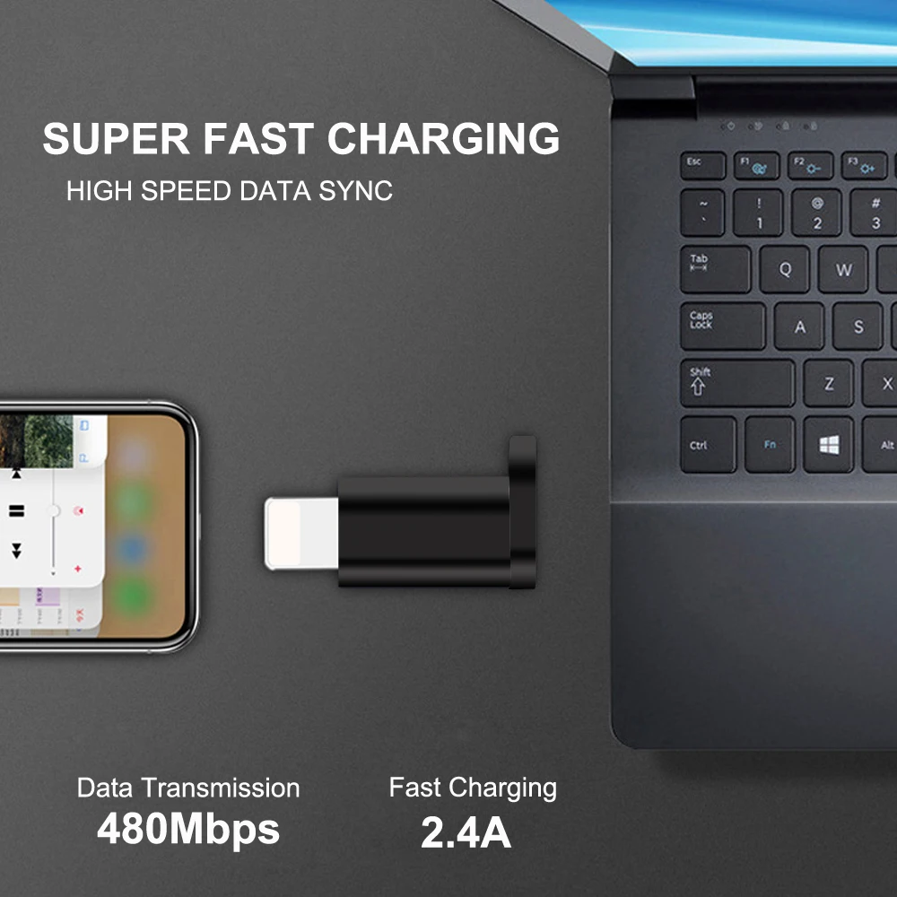VOXLINK Mini Micro USB для освещения 8-контактный адаптер для Apple с брелоком для iphone X XS XR 8 7 Plus Синхронизация зарядного устройства OTG конвертер