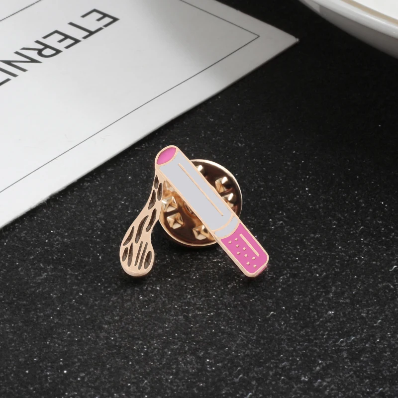 Эмалированная металлическая заколка в форме фламинго для джинсов и сумок|Броши| |