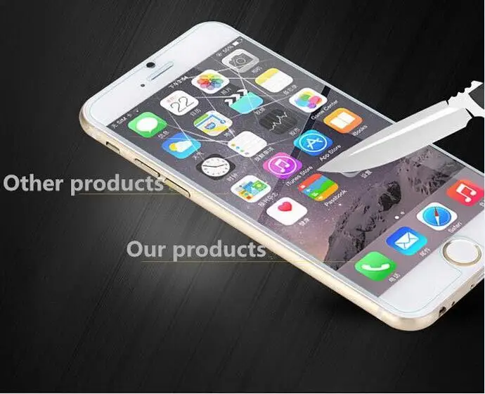 Высококачественное 9H 2.5D Закаленное стекло защитная пленка для iPhone 6 6s Plus 6plus 6splus