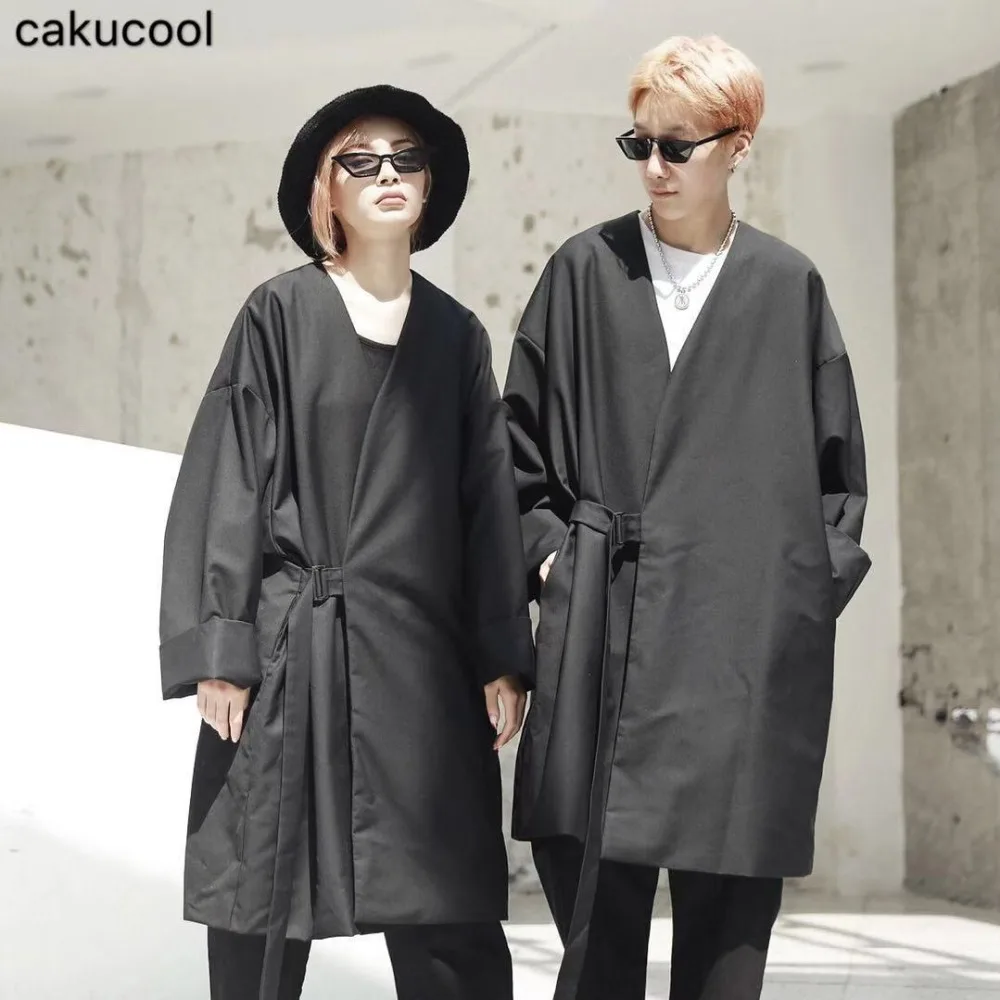 Cakucool 2019 весна и осень новая темная ветровка с длинными рукавами Свободная