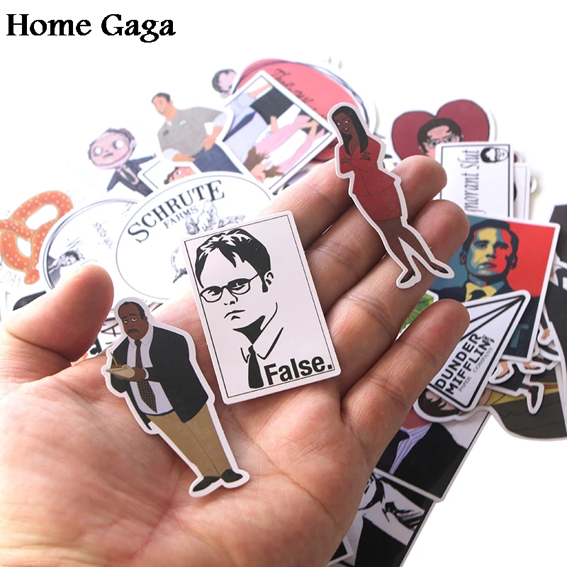 Homegaga 46 шт. Офис Дуайт Шрут diy 90s художественный принт ноутбук телефон ноутбук велосипед Скрапбукинг альбом наклейки D1763