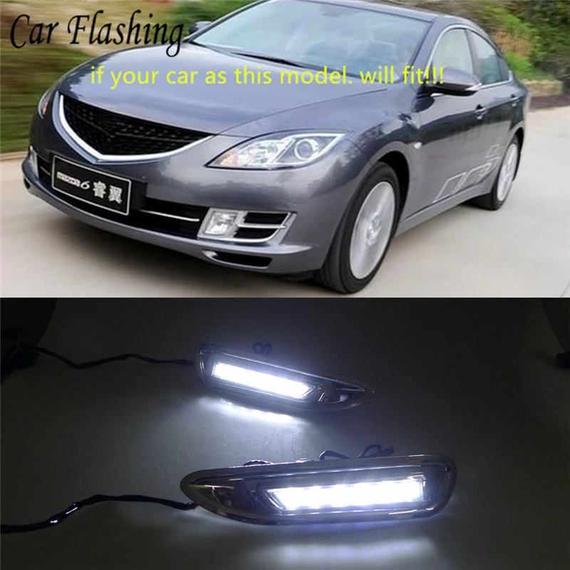 Автомобильная проблесковая 1 комплект для Mazda 6 Mazda6 2008 2009 2010 DRL Дневной светильник