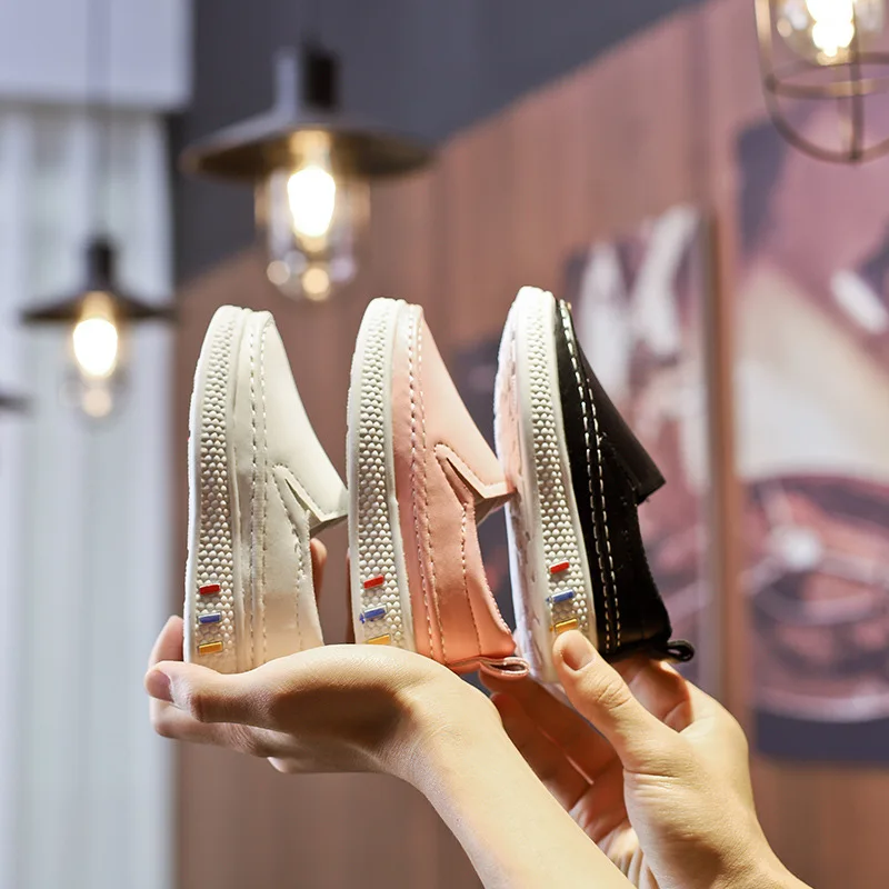 AFDSWG PU sneakers children white shoes for black boys pink girls running sport kids | Детская одежда и обувь