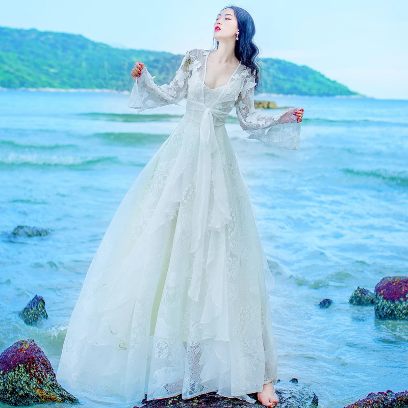 Женское длинное пляжное платье HAMALIEL розовое с кружевной вышивкой лето 2018|maxi beach