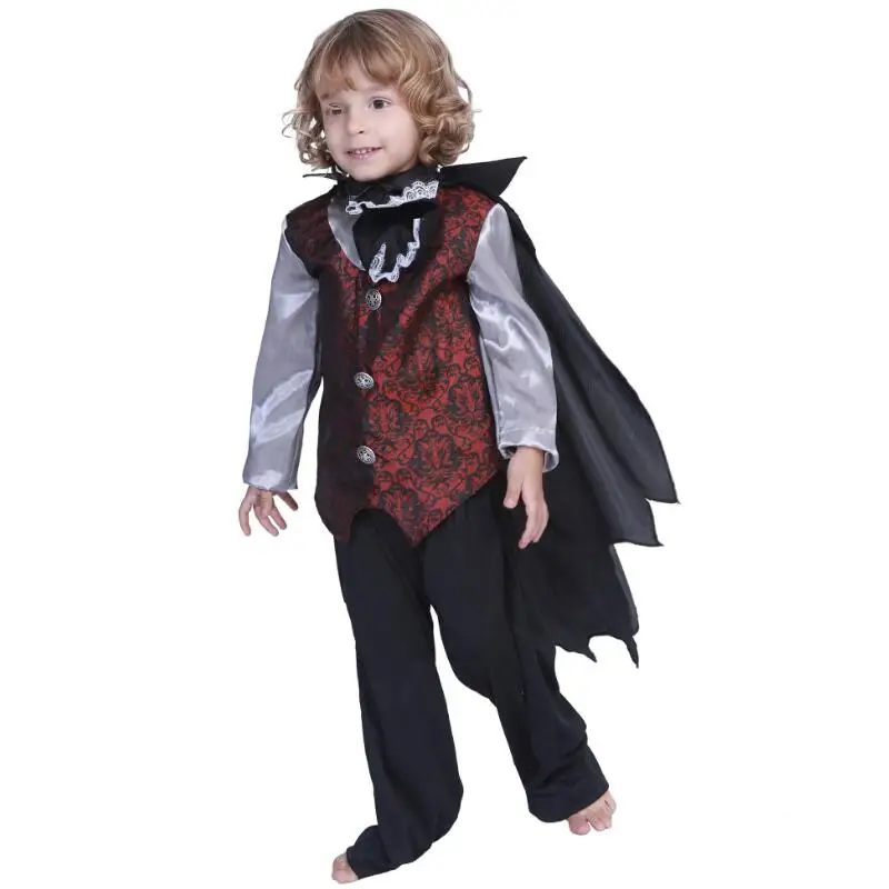 Карнавальвечерние Хэллоуин Детский костюм вампира для мальчиков готический