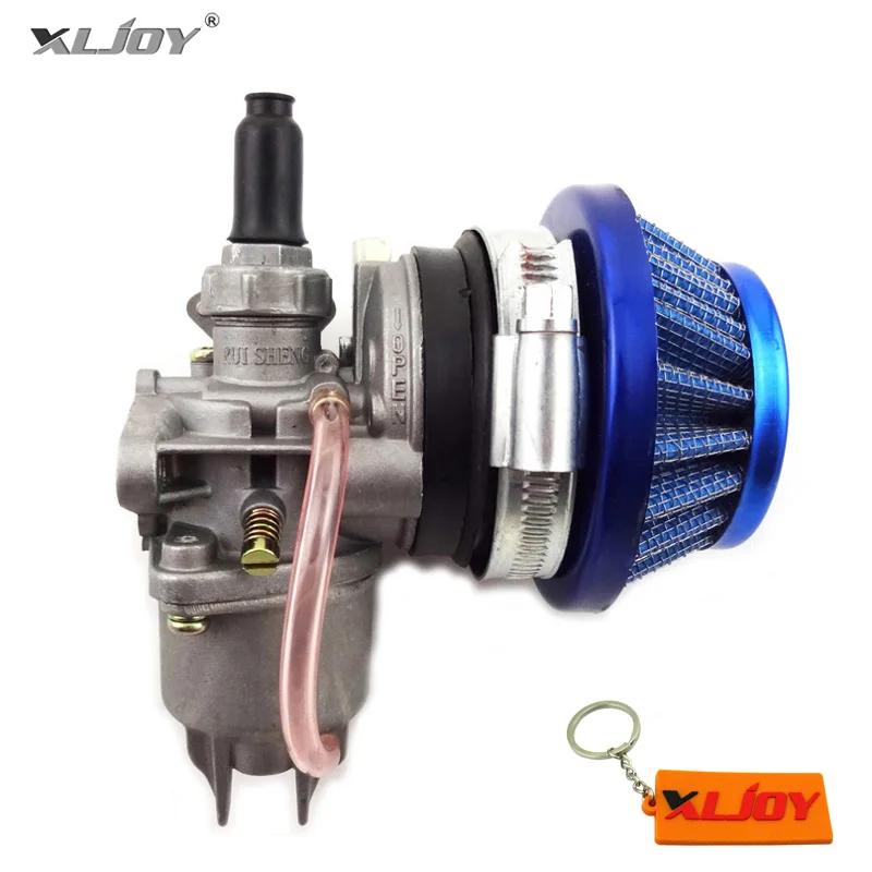 Карбюратор Carb Carby + синяя сталь 44 мм воздушный фильтр стек для 47cc 49cc Mini Moto ATV Quad Dirt