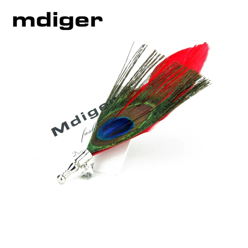 Mdiger Мужская брошь на костюмы черные перо этикетка булавки букет бутоньерка