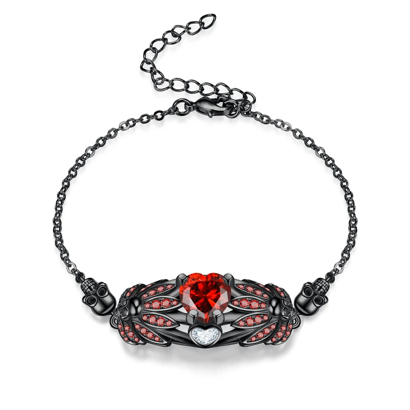 С цирконием в виде Сердец Браслет с сияющим черепом и браслет женский браслет свадебный подарок дропшиппинг