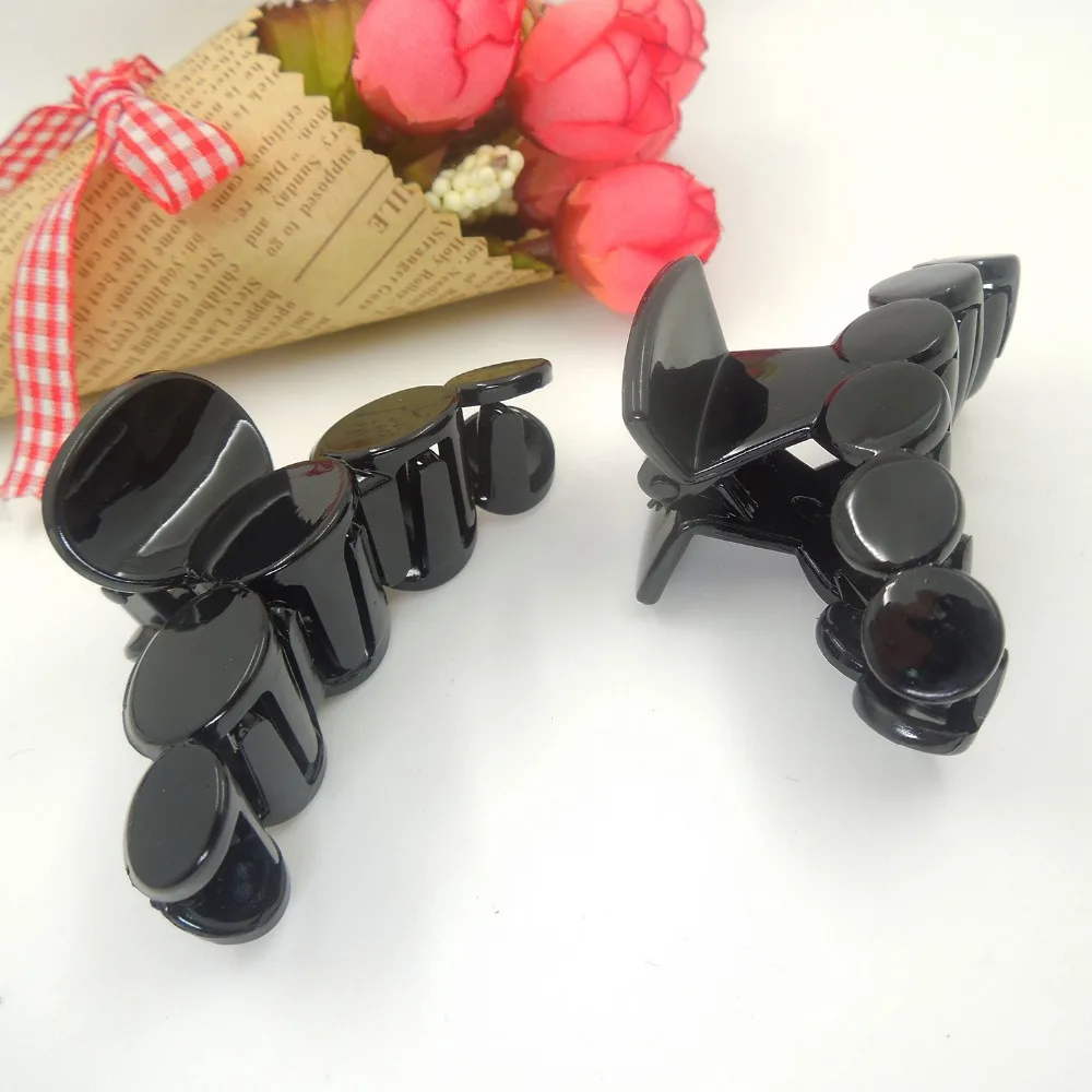 10pcs/lot High-quality Hair Clip Fashion Plastic Claw Black Color accessories for Women Simple Diy Crab Clamp | Украшения и