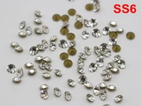 clear white ss6 point back rhinestones gems glass chatons strass nail art craft gems