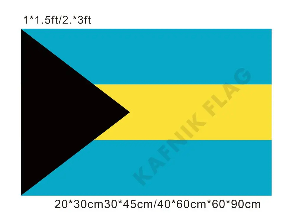 

KAFNIK,free shipping 20*30cm/30*45cm/40*60cm/60*90cm small flags Bahamas Flag for Countries World Event Decorative Flags