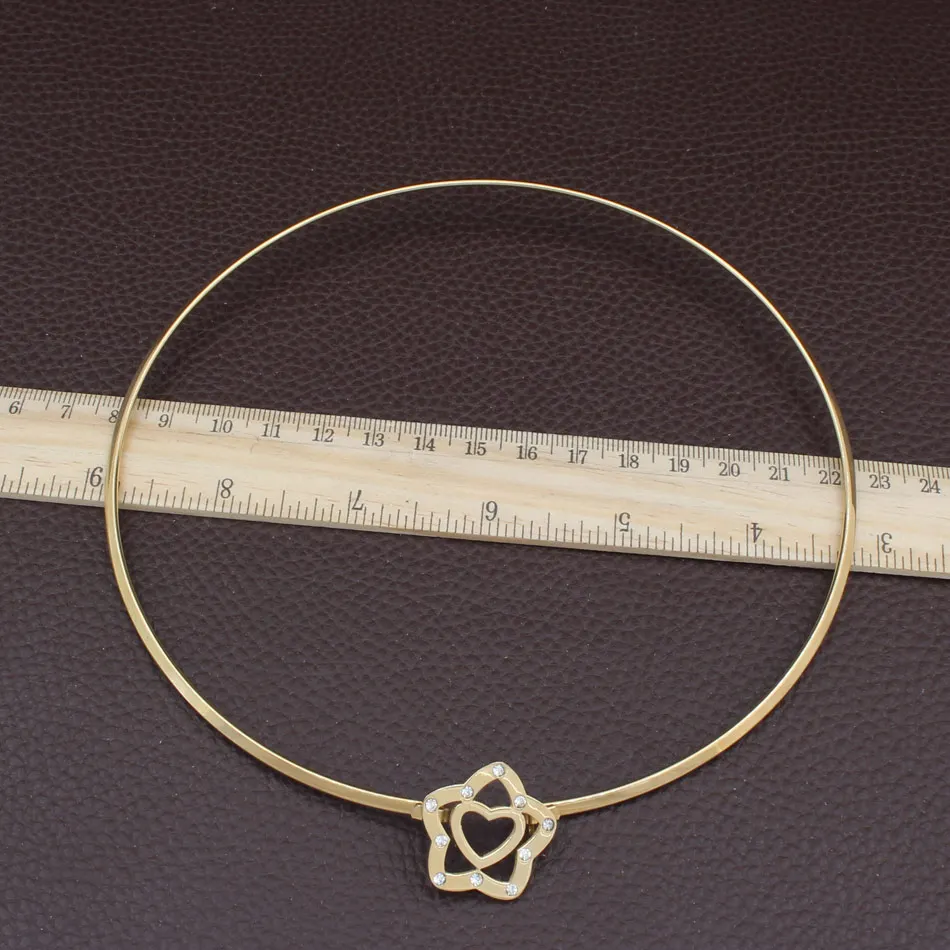 Популярные ювелирные изделия из нержавеющей стали золотого цвета стильные