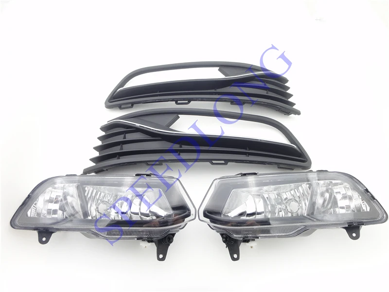 

1 Set Fog Lights Kit with Fog Lamp Grille Cover for VW Volkswagen POLO 2014-2016 HATCHBACK