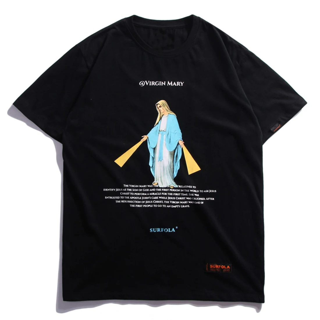 Aelfric Eden Virgin Maria Strong Faith футболка с круглым вырезом в стиле хип-хоп Harajuku