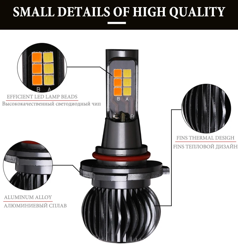 2 шт. H1 led H3 H7 H11 H8 9005 9006 HB3 HB4 H27 880 881 Автомобильная противотуманная лампа двойной