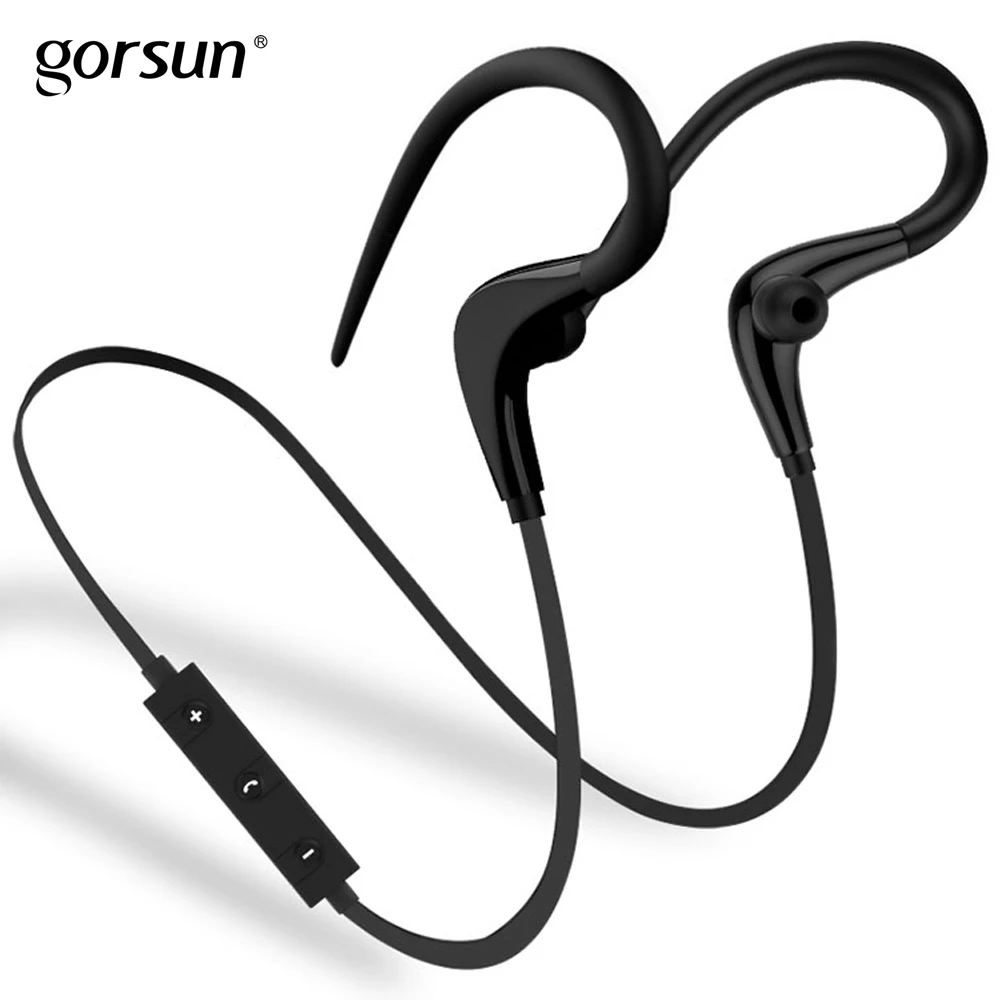 Gorsun E55 беспроводные Bluetooth наушники стерео с крючком спортивные басами микрофоном
