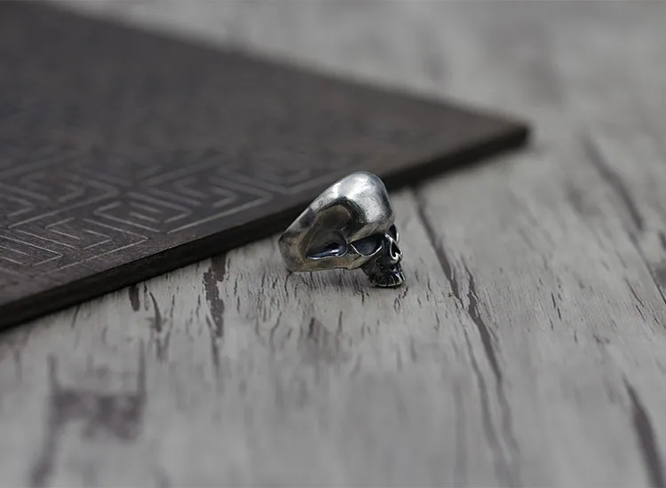 Мужское Винтажное кольцо с черепом в стиле ретро из стерлингового серебра 925